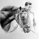 Frankel Retires, pencil on paper, 40x40 cm